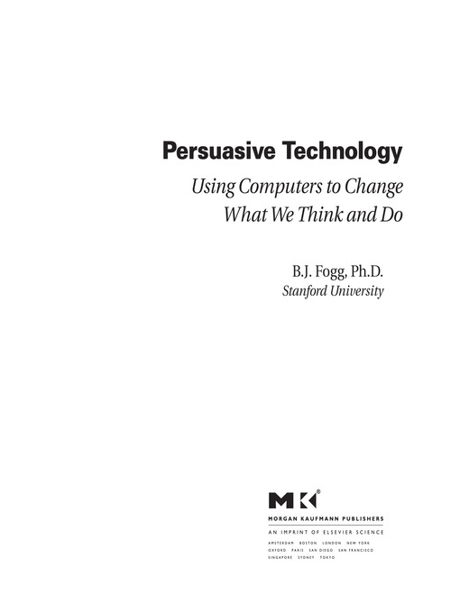 Cover image for Persuasive Technology